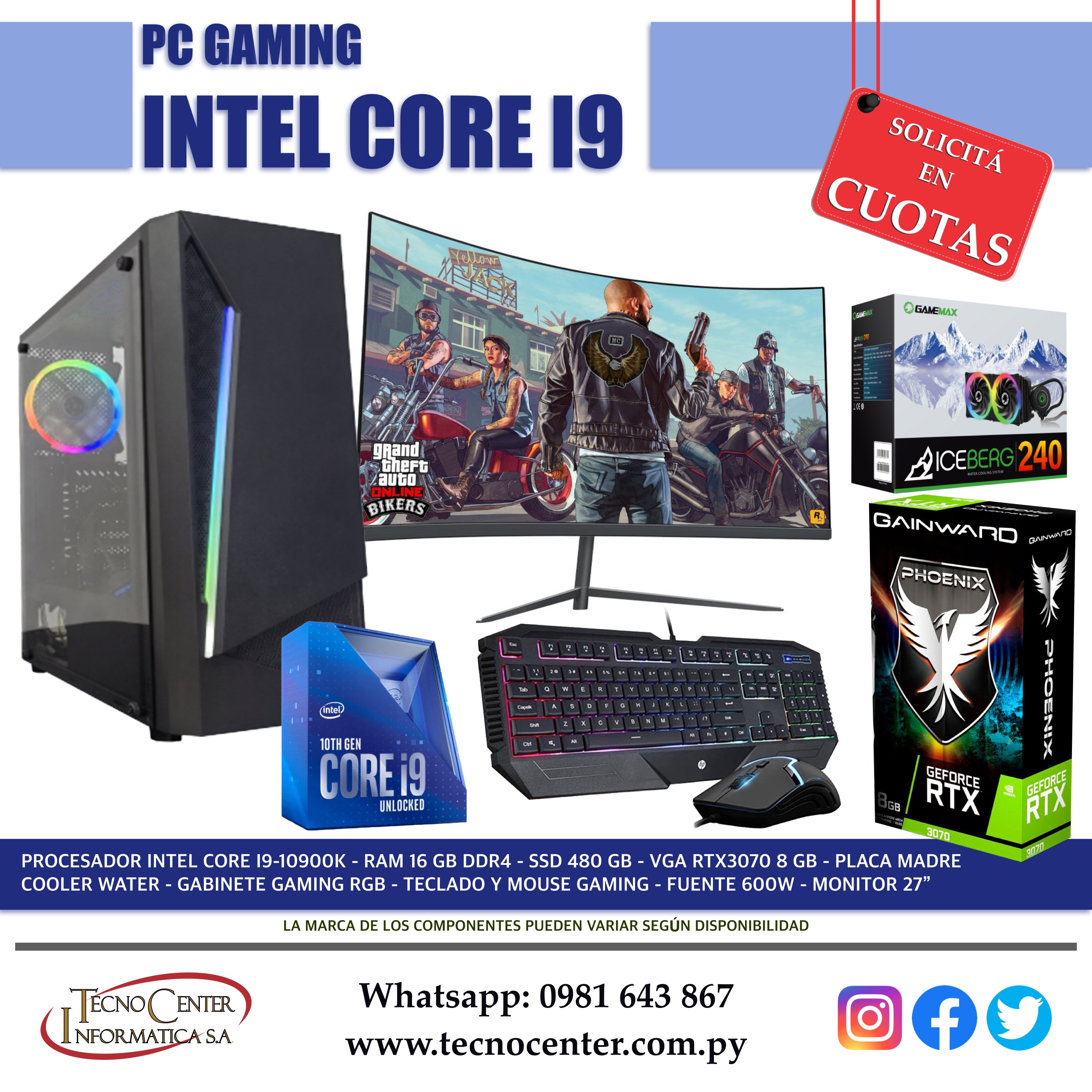 PC Gaming Intel Core i9 RTX3070